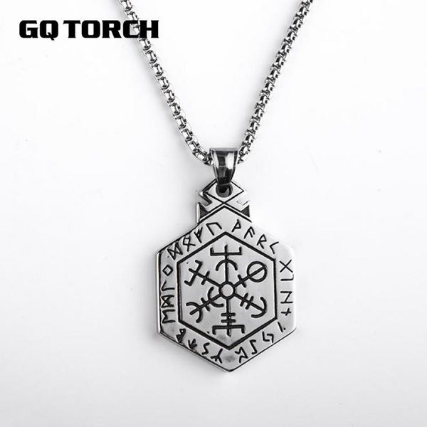 

pendant necklaces 316l stainless steel viking amulet necklace vintage punk retro talisman titanium jewelry, Silver