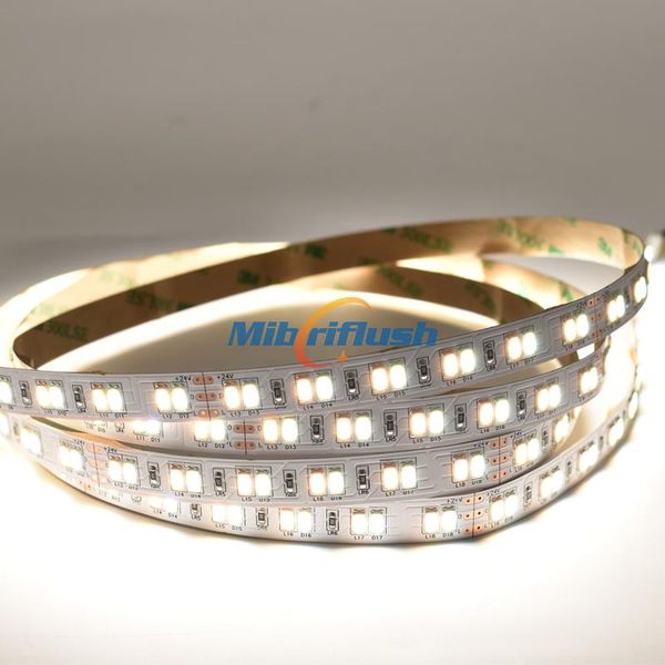 

strips 50-55lm/led 24v 41w/m smd 5630 led flexible light 120leds/m 5m ip20 non waterproof decor lamp tape lighting cw/ww 2in1