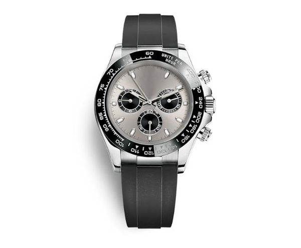 

luxury mens watch tona style automatic mechanical movement luminous dial men watches sapphire crystal ceramic bezel black rubber strap male, Slivery;brown