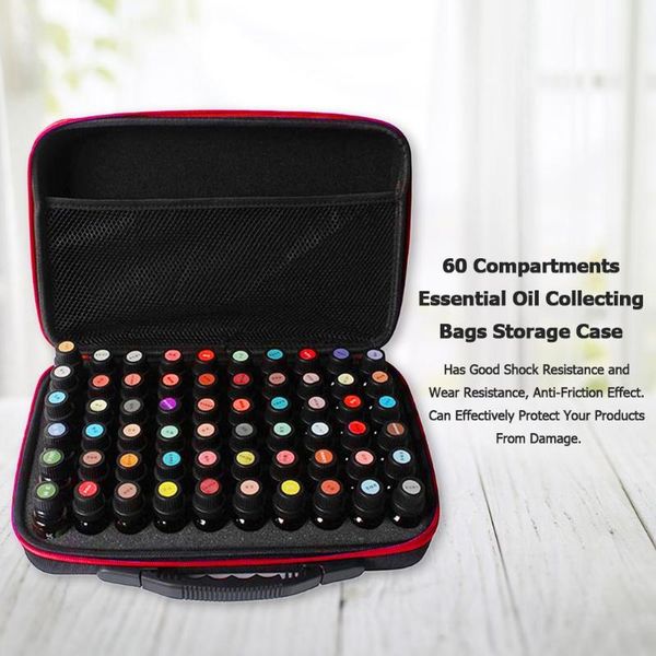 

eva essential oil case 60 bottles 10/15ml perfume oil essential box travel portable carrying holder nail polish storage bag