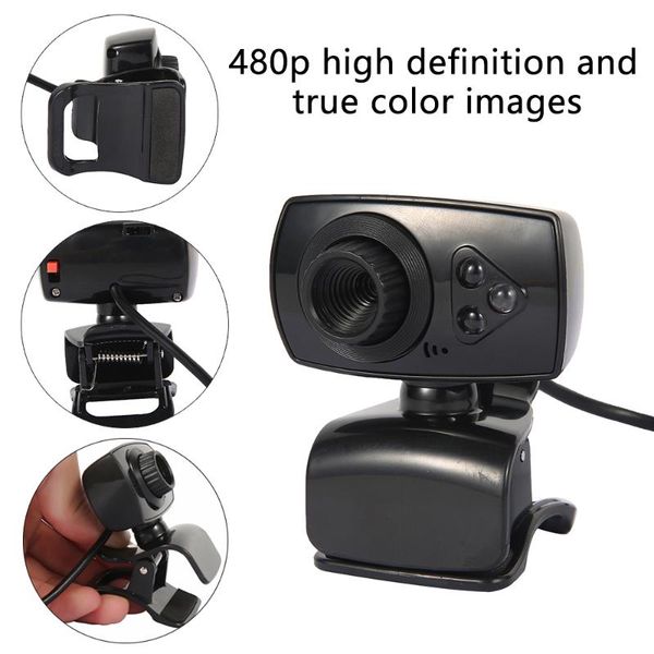 

webcams hd webcam 480p usb mini computer pc webcamera with microphone driver-video for online teaching live broadcast