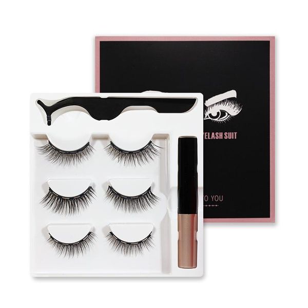 

false eyelashes u envy natural 3 pairs reusable five magnetic artificial mink eyeliner tweezer set