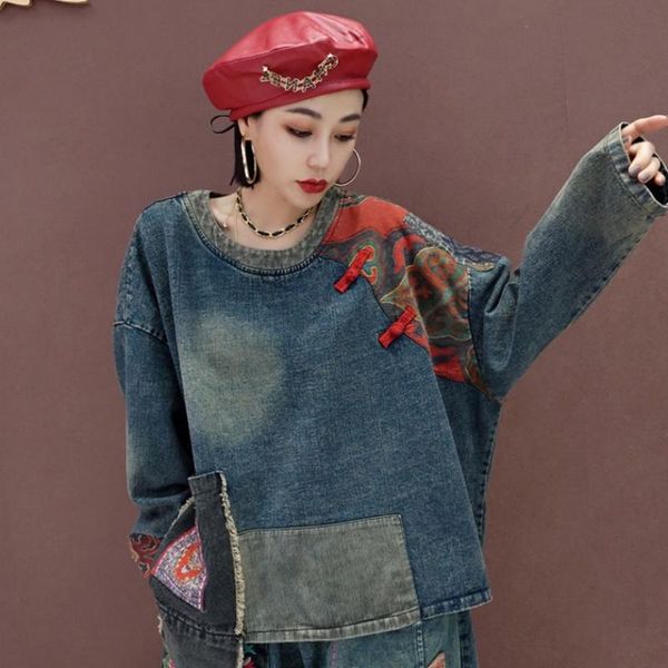 

women's tracksuits sets matching set tracksuit 2 pieces casual woman plus size jeans harem outfits fashion 2021 spring xc144, Gray