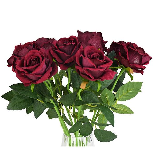 

5pcs 8cm artificial flower silk rose flower head wedding home party decoration diy flower qyllfk