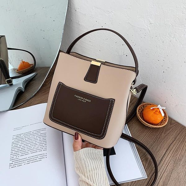 

shoulder bags women vegan leather bag bucket cross body vintage tote handbag luxury purse for travel street