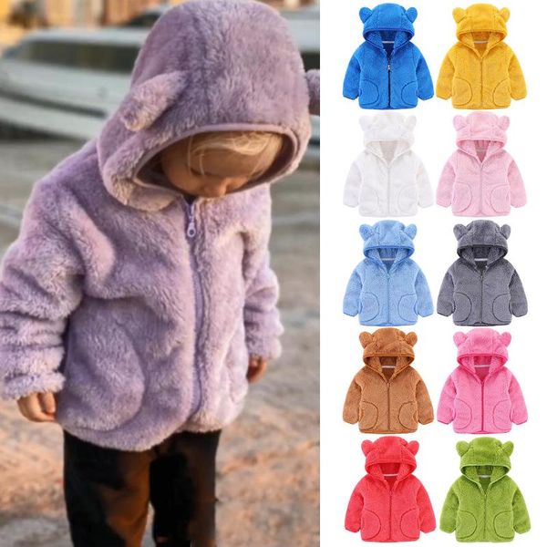 

jackets kids baby girl boy jacket children's fleece hooded winter coat outerwear infant clothing for boys, Blue;gray