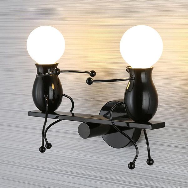 

humanoid creative wall light modern bedside wall lamp simple sconce for living room bedroom home decor luminaire fixtures