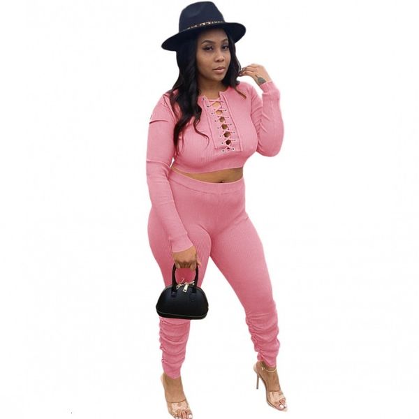 

casual solid color training 2 female joint harvesting and outfits spring sweet islanders lace up to set of loungewear sports clothes tj, Gray