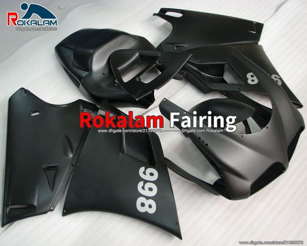 Para Ducati 996 748 Matte Black Fairings Kit 1996 1997 1998 1999 2000 2001 2002 1099 96-02 ABS cobre peças (moldagem por injeção)