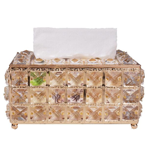 

tissue boxes & napkins european diamond box luxury golden simple metal large storage vloeipapier nordic living room decorative ae50zj
