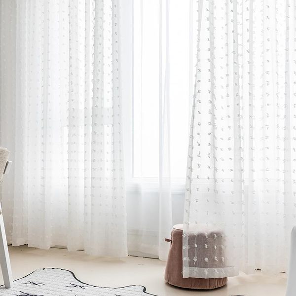 

curtain & drapes natural embroidered sheer curtains for living room kids bedroom elegant yarn embroidery white tulle