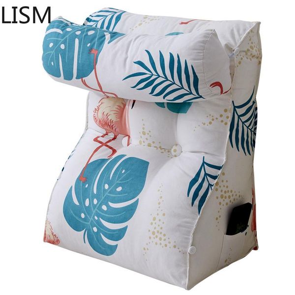 

large soft bag triangle neck back floor pillow flower gift coussin home decor cushion pillow backrest for bed waist