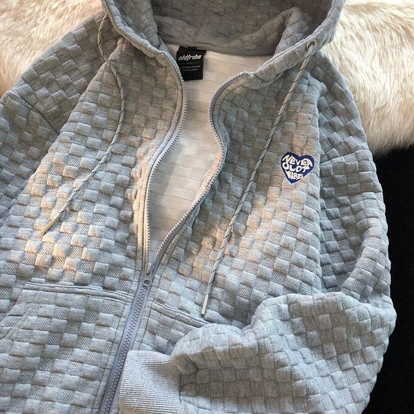 

women's hoodies & sweatshirts couple cardigan jacket plaid love korean harajuku hoodie loose cute sweatshirt clothes for teens vintage, Black