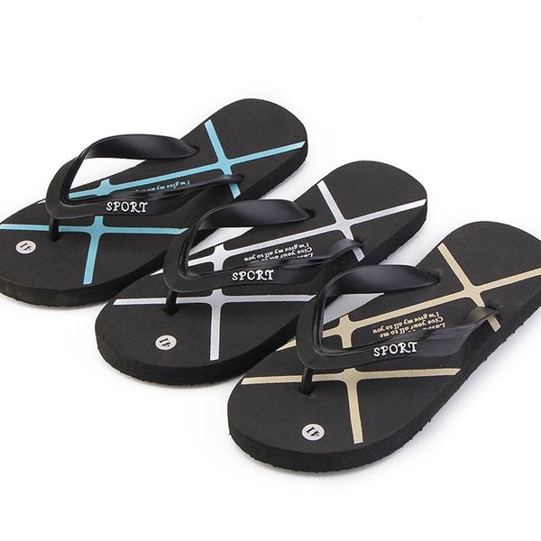

slippers summer men flip flops bathroom beach sandals indoor or outdoor anti-slip zapatos hombre casual shoes eur 40-45, Black