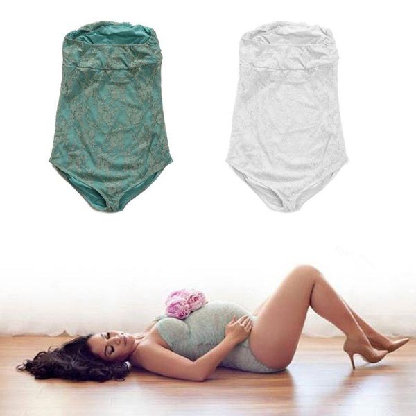 

maternity dresses lace rompers for pregnancy pography props pregnant women po shoot jumpsuit clothes fotografia, White