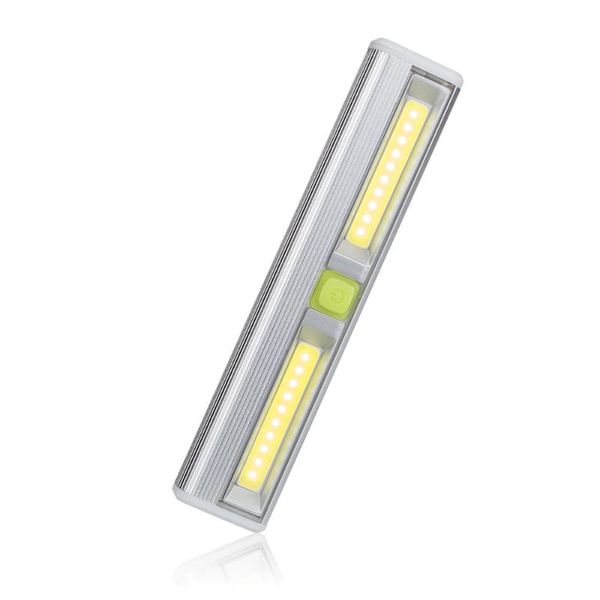 

battery powered 16 cm cob led cabinet light bar indoor emergency lamp closet night light with switch for kitchen,stairs,garage