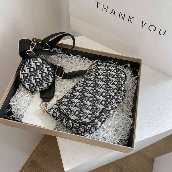 

2022 factory wholesale new model women's single shoulder ins trend versatile two-piece armpit bag