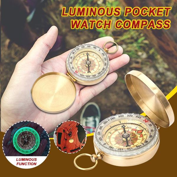 

multifunctional luminous compass retro clamshell camping hiking army style survival marching outdoor compass brÃºjula