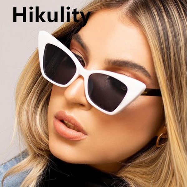 

sunglasses vintage oversized black white cat eye for women 2021 fashion brand gradient sun glasses female brown eyewear, White;black