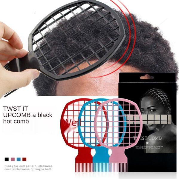 

hair brushes ins comb curly brush man dirty braid perm styling fashion men's double ended twist up, Silver
