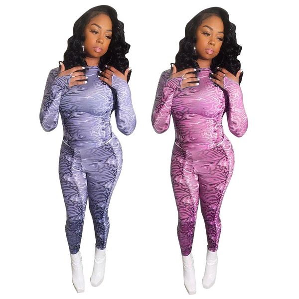 

women tracksuits 2 piece sets fall winter clothes sweatsuit jogger print sweatshirt pants sportswear pullover leggings outfits hoodies outer, Gray