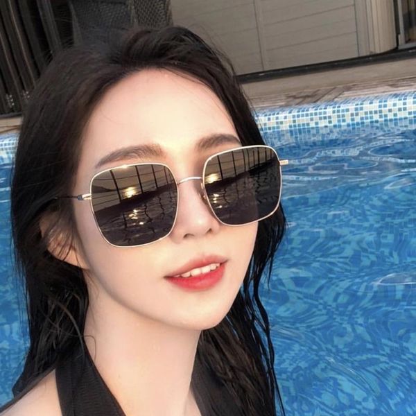 

sunglasses korean style fashionable glasses square frame myopia disco women ins retro hong kong internet, White;black