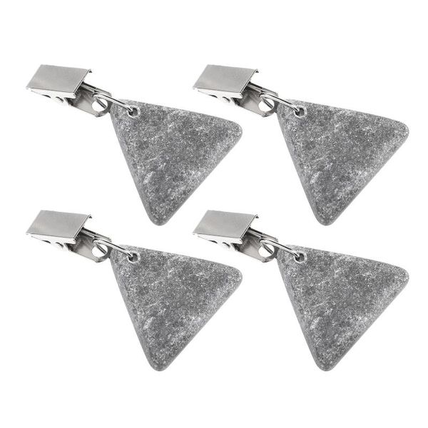 

table cloth 4pcs triangle marble windproof clip delicate cover weights pendant
