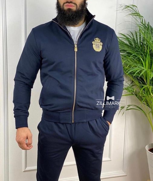 

men's tracksuits sportswear winter cardigan set men 2021 business casual zipper cotton embroidery -4xl, Gray