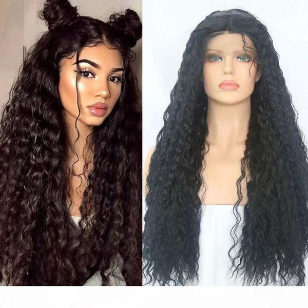 

quinlux wigs black curly long wigs for black women synthetic lace front hair high temperature heat fiber cosplay party african