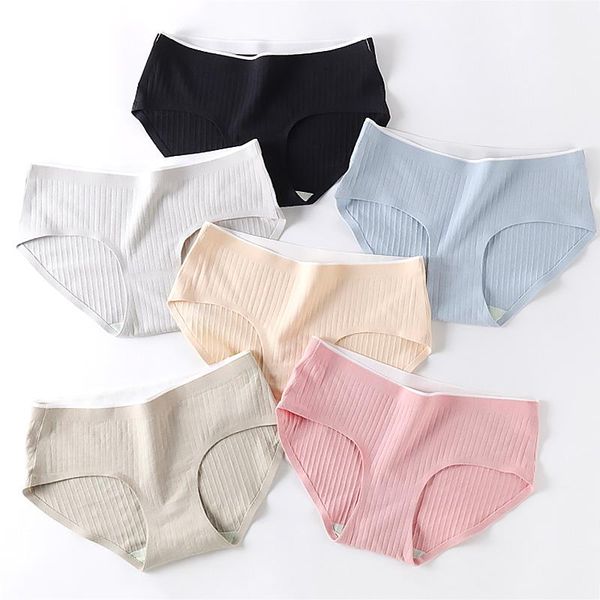 

women's panties women underwear cotton elastic stripe briefs underpants girl soft breathable comfortable intimates lingerie female, Black;pink