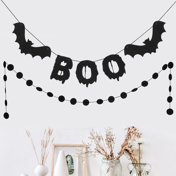 

party decoration halloween horror pumpkin bunting flag props ghost banner garland supplies