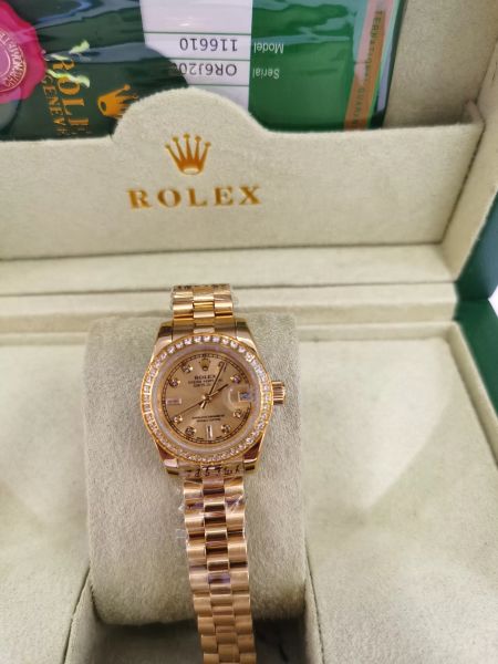 

18 colors women 26mm automatic mechanical diamonds watch no battery sweeping movement self winding stainless steel clock datejust wristwatch, Slivery;brown