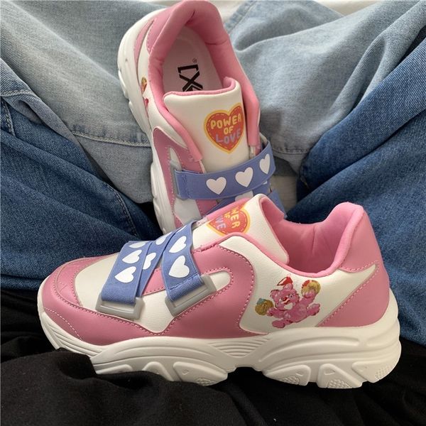 

beautiful graffiti student track lolita platform japanese medium jump harujuku sports shoes x99x, Black