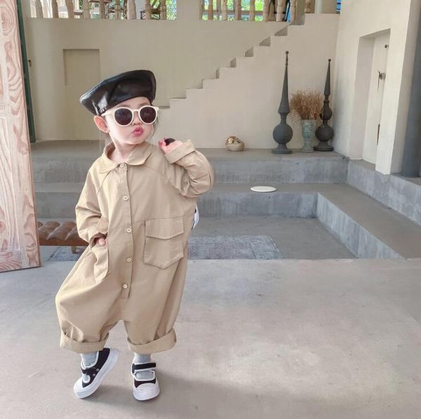 

jumpsuits 2021 wholesale girls boys overalls spring cotton fashion kids pants 1-6 years yx311, Blue