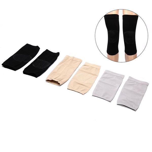 

elbow & knee pads 2*women's warm kneepad slim protector room/outdoor breathable compression sleeve thermal to keep, Black;gray