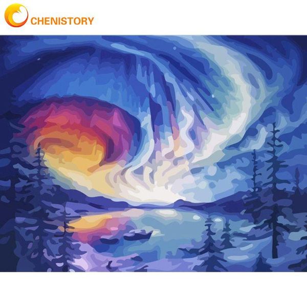 

paintings chenistory blue sky oil painting by numbers for adults children handpainted diy gift landscape picture number home artwork