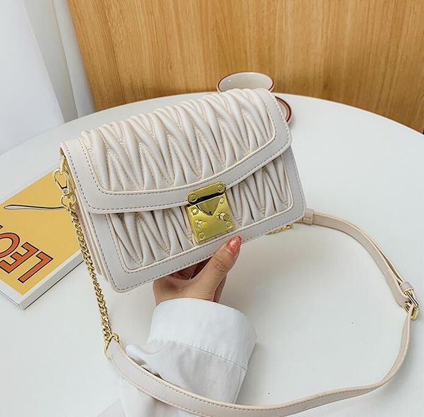 

factory wholesale women handbag leather shoulder bag small fresh fold womens messenger bags sweet striped fashion handbags, Black;red