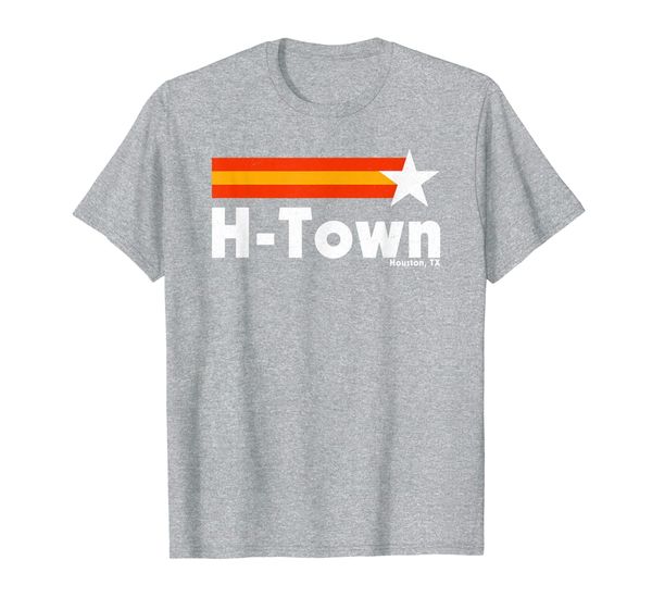 

h-town houston texas strong retro houston t-shirt, White;black
