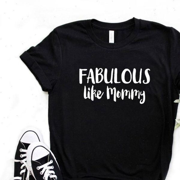 

women t shirt fabulous like mommy letters print tshirt women short sleeve o neck t shirt ladies causal tee shirt, White