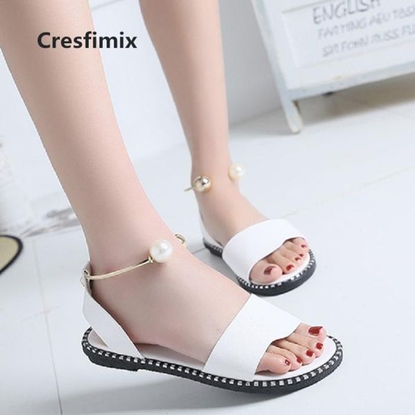

sandals women fashion classic white sandal shoes lady spring black pu leather sweet summer sandalias de mujer e2899