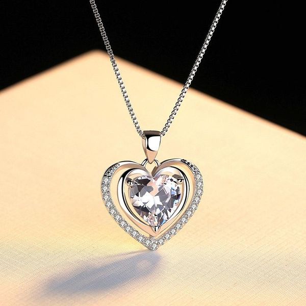 

pendant necklaces 1pc wedding necklace choker love heart valentine's day, Silver