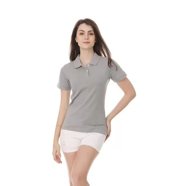 

ladies polo collar shirt for women sport shirts out door, White