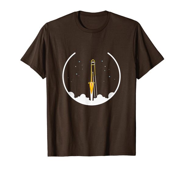 

funny trombone shirt - rocket, concert band, marching band t-shirt, White;black