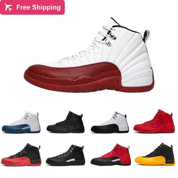 

{with 12 12s men basketball shoes gym red dark concord university gold indigo game royal white sport sneakers size 7-13