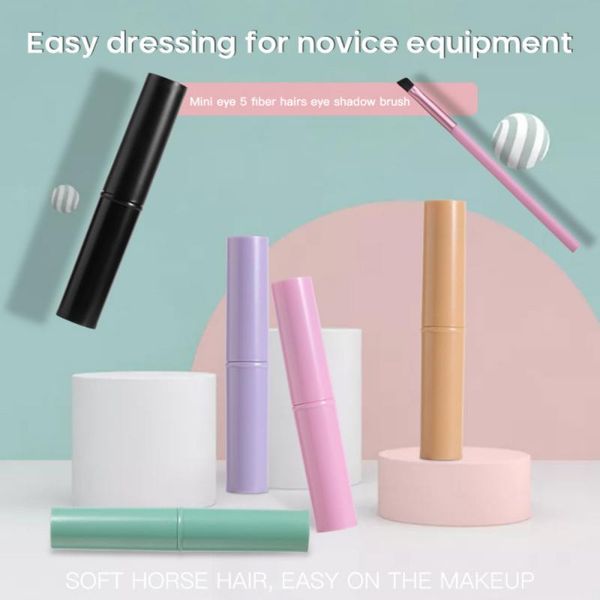 

eyelash curler exquisite makeup brush set with storage box super soft bristles 5pcs/set pro tools eyeshadow eyebrow lip brushes