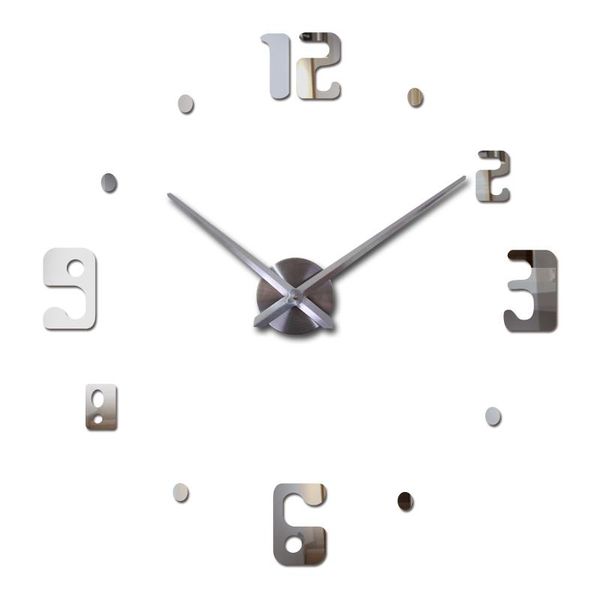 

2021 wall clock modern design clocks quartz watch modern acrylic mirror diy sticker 3d stickers living room