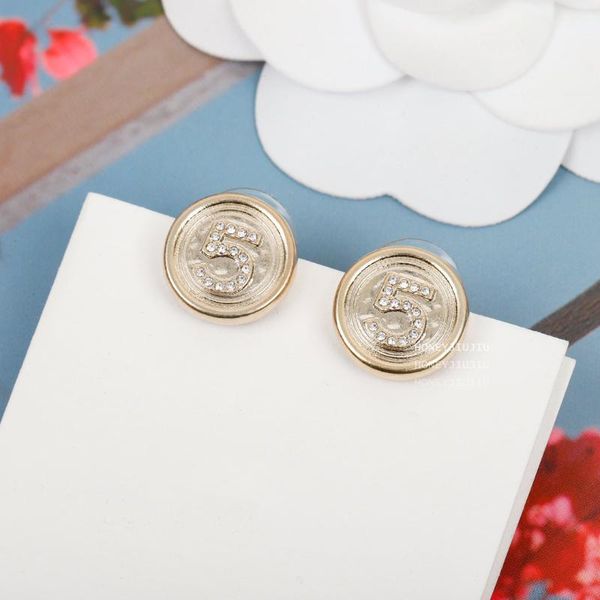 

dangle & chandelier 2021 style brand gold coin earrings crystal ear studs for women high luxury jewelry designer party runway tr, Silver