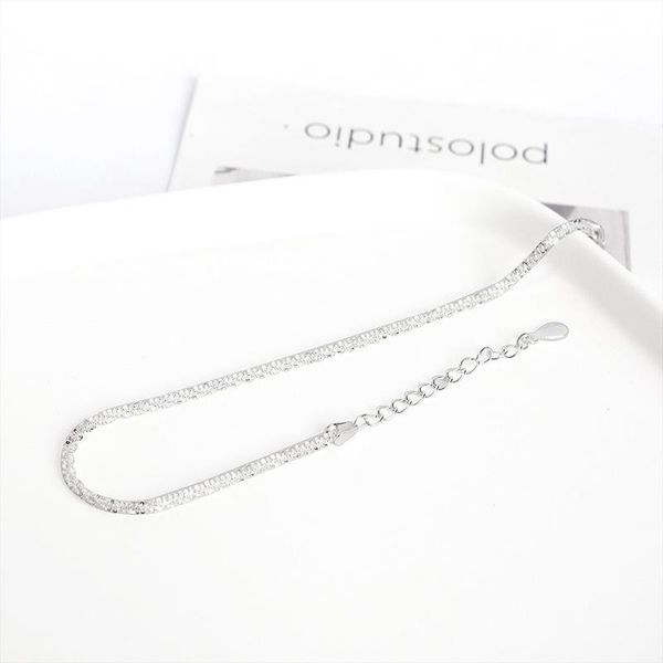 

anklets 925 sterling silver fashion female simple temperament twist braid small twine beach anklet for women young girl jewelry, Red;blue