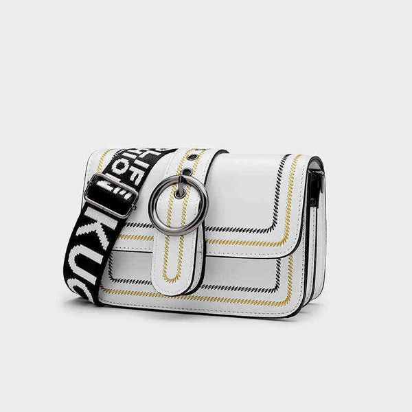 

small bag women's fashion single shoulder messenger ins letter woven bandwidth strap multi-layer generation mouth
