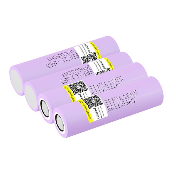 

liitokala original 18650 battery 3350 mah f1l discharge rechargeable 3.7v batteries flat / button for flashlight power tools